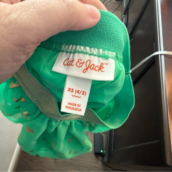 Cat & Jack Green and Gold Mini Skirt St Patrick’s Day Size XS 4-5 Clover - Picture 4 of 4